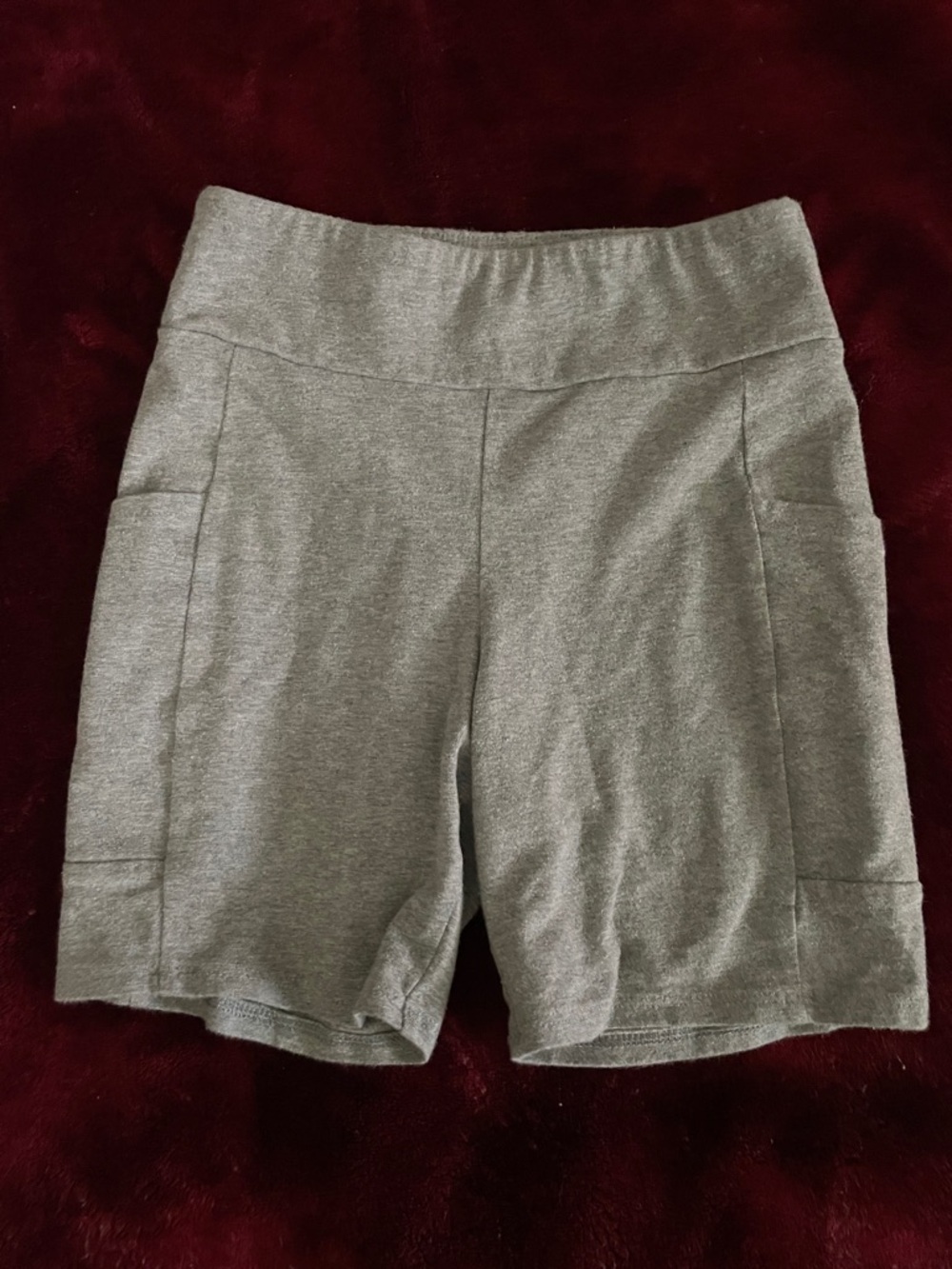 Girls Gray Core Stretch Bike Shorts